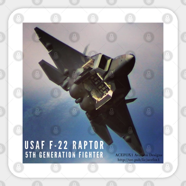 F-22 Raptor Doors Open Sticker by acefox1